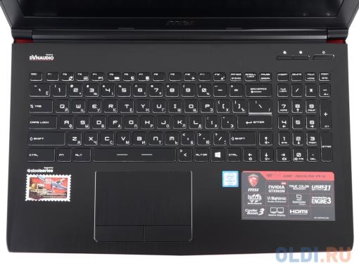 Ноутбук MSI GE62 6QE(Apache Pro)-461RU i7-6700HQ(2.6) Skylake/16Gb/1Tb/15.6