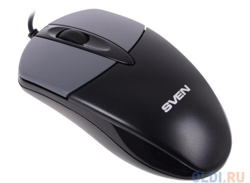 Мышь SVEN RX-112 USB серая, 2+1 клавиши, симметричная форма, коробка цвет