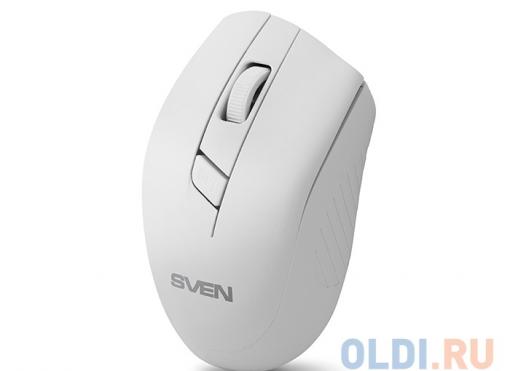 Беспроводная мышь SVEN RX-325 Wireless белая, 4 клавиши, эргономичная форма, блистер