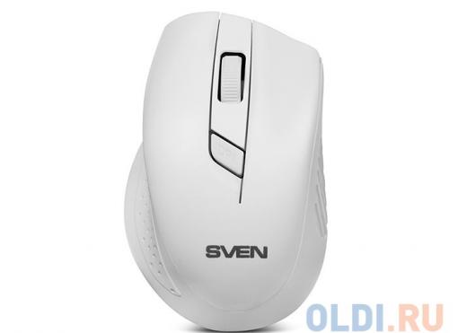 Беспроводная мышь SVEN RX-325 Wireless белая, 4 клавиши, эргономичная форма, блистер