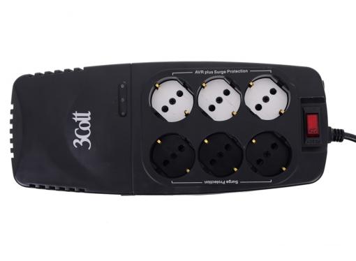 Стабилизатор напряжения 3Cott 1000VA-AVR 3*AVR + 3*Surge Protector, RJ-11/RJ-45