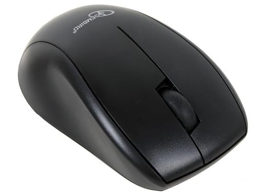 Мышь беспроводная  Gembird MUSW-100, черн, 2кн.+колесо-кнопка, 2.4ГГц
