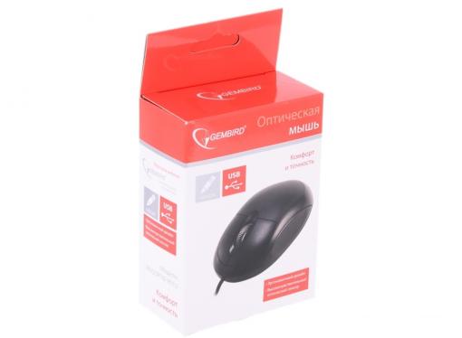 Мышь Gembird MUSOPTI9 -901U, черный, USB, 800DPI