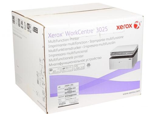 МФУ Xerox WorkCentre 3025BI (A4, лазерный принтер/сканер/копир, 20 стр/мин, до 15K стр/мес, 128MB, GDI, USB, Wi-Fi)
