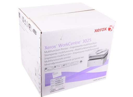 МФУ Xerox WorkCentre 3025NI (A4, лазерный принтер/сканер/копир/факс, 20 стр/мин, до 15K стр/мес, 128MB, GDI, USB, Network, Wi-fi)