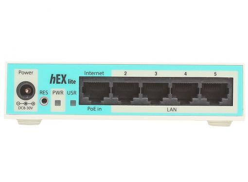 Маршрутизатор MikroTik RB750r2 hEX lite 5x10/100 Mbps