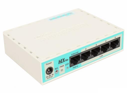 Маршрутизатор MikroTik RB750r2 hEX lite 5x10/100 Mbps