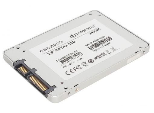 SSD накопитель Transcend SSD220 TS240GSSD220S 240GB SATA III/2.5