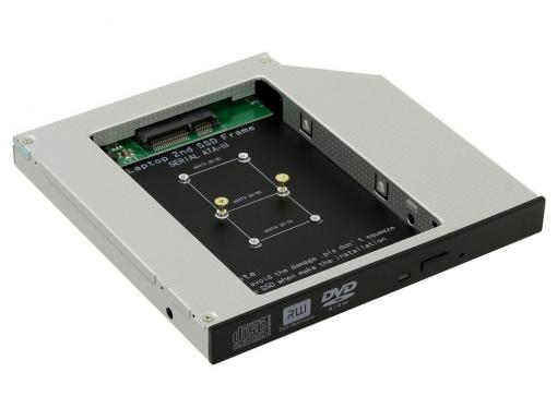 ORIENT UHD-2MSC12, Шасси для SSD mSATA для установки в SATA отсек оптического привода ноутбука 12.7 мм