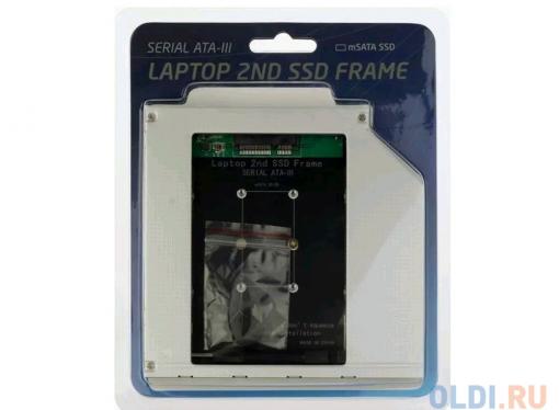 ORIENT UHD-2MSC12, Шасси для SSD mSATA для установки в SATA отсек оптического привода ноутбука 12.7 мм