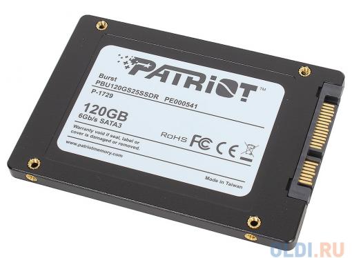 SSD накопитель Patriot BURST PBU120GS25SSDR 120GB SATA III/2.5