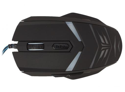 Мышь Oklick 745G LEGACY black/lt.blue optical (2400dpi) USB Gaming (6but)