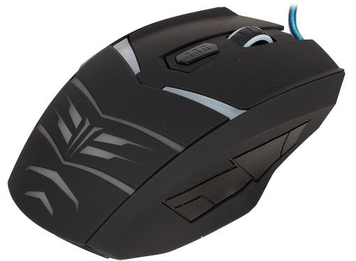 Мышь Oklick 745G LEGACY black/lt.blue optical (2400dpi) USB Gaming (6but)