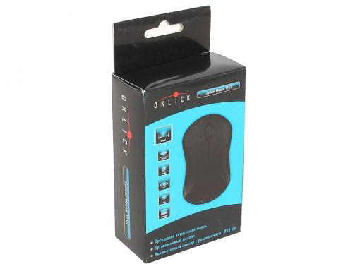 Мышь Oklick 115S black optical (1000dpi) USB for notebook (2but)