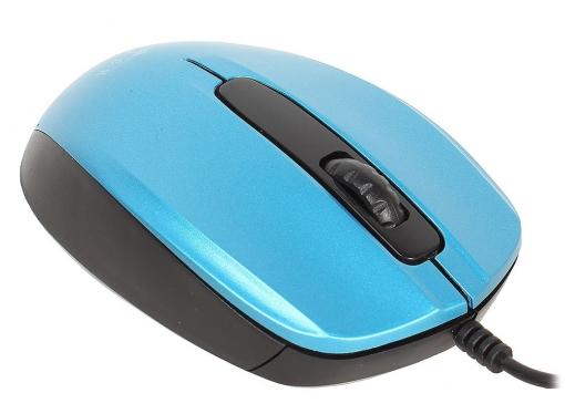 Мышь Oklick 195M blue/black optical (800dpi) USB (2but)