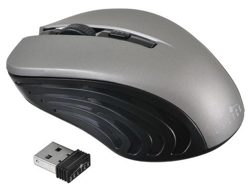Мышь Oklick 545MW черный/серый оптическая (1600dpi) беспроводная USB (4but)