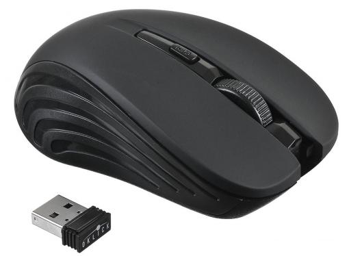 Мышь Oklick 545MW черный/черный оптическая (1600dpi) беспроводная USB (4but)