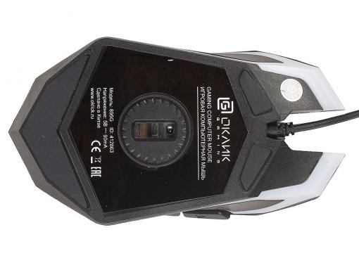 Мышь Oklick 895G черный оптическая (2400dpi) USB игровая (5but)
