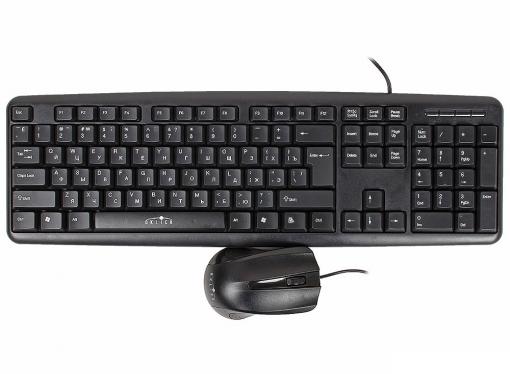 Клавиатура + мышь Oklick 600M kb:black mou:black USB