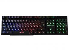 Клавиатура игровая Oklick 760G black USB LED, алюминиевое основание, RGB-подсветка с разными режимами