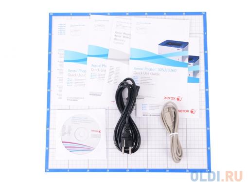 Принтер Xerox Phaser 3052NI (A4, лазерный, 26 стр/мин, до 30K стр/мес, 256 Mb, PCL 5e/6, PS3, USB, Ethernet, лоток 250 листов)