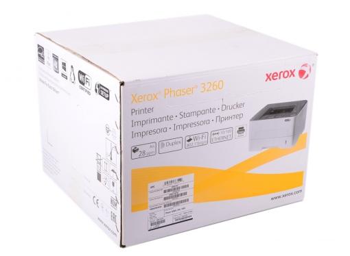 Принтер Xerox Phaser 3260DNI (A4, лазерный, 28 стр/мин, до 30K стр/мес, 256 Mb, PCL 5e/6, PS3, USB, Ethernet, лоток 250 листов, Duplex)